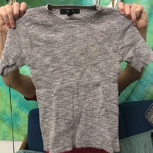 Basic light purple shirt.